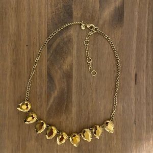J. Crew Gold Gem Stone Necklace